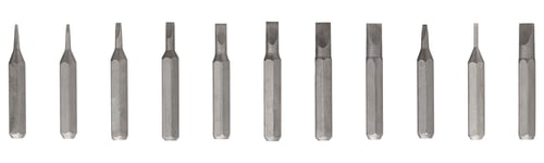 Preview: set screwdriver attachments different sizes on isolated or white background