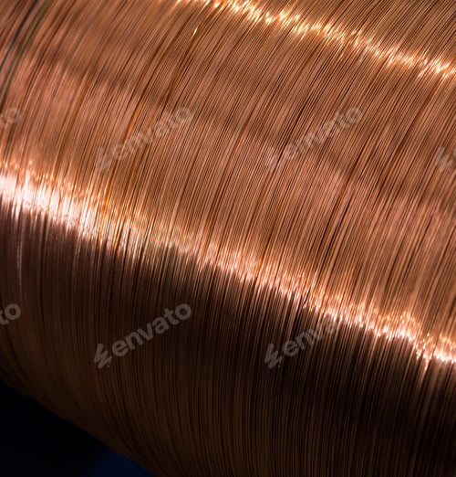 Preview: Fragment inside a modern plant producing power electric cable and optical fiber.