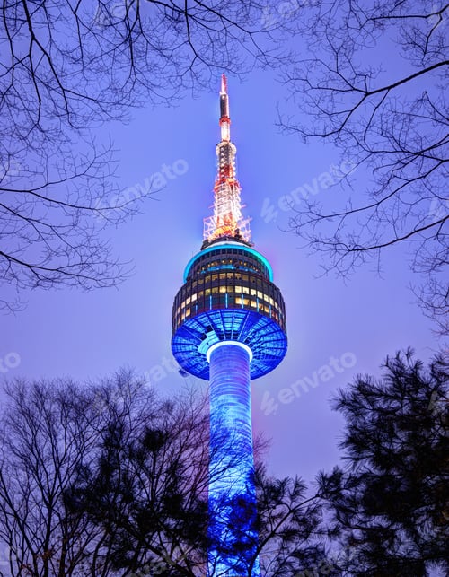 Preview: Seoul - February 17: N Seoul Tower February 17, 2013 In Seoul, Kr. It Marks The Highest Point In
