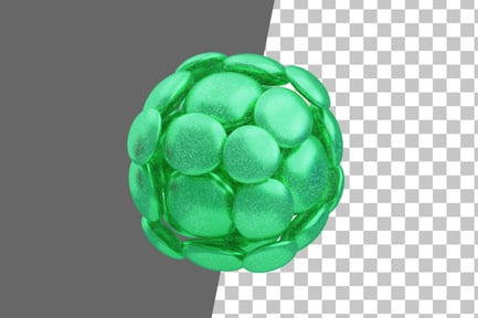 Preview: Glitter Abstract Green Textured Cube 3D Icon
