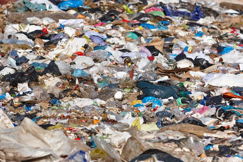 Preview: Open air garbage dump. Plastic waste pollution. Global warming. Consumerism