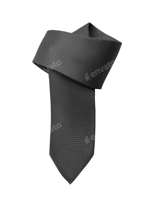 Preview: Black tie close up on white background