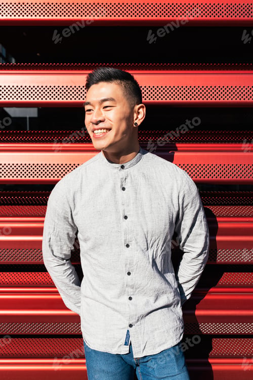 Preview: Portrait of handsome chinese young man.