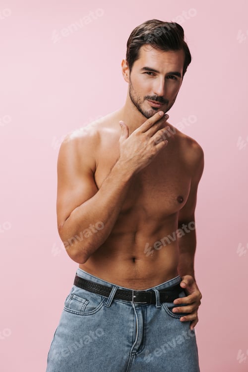 Preview: Man background naked body torso muscular muscle