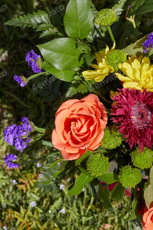 Preview: Vertical photo of colorful flowers at the Garden