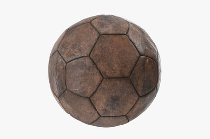 Preview: Vintage Leather Soccer Ball - Aged Brown