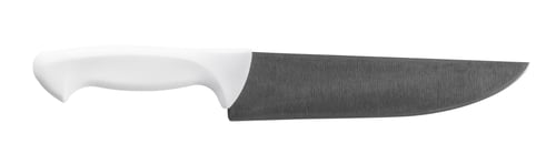 Preview: New metal knife isolated on white background