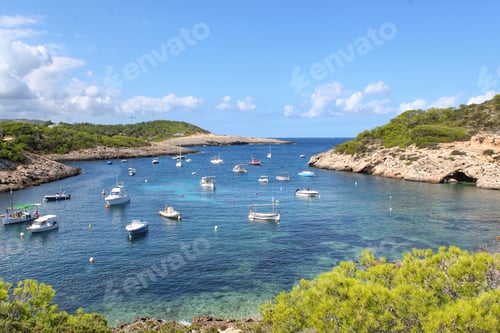 Preview: Boats moored in a bay
