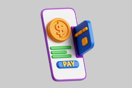 Preview: Digital payment interface with card