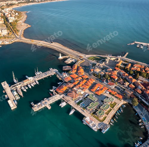 Preview: Top view of Nessebar old town at the Black Sea coast in Bulgaria