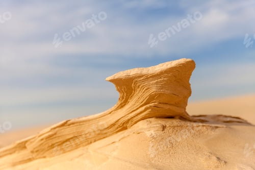 Preview: Sand stone in a desert, fossil dunes in Abu Dhabi