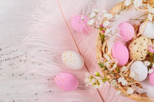 Preview: Easter candy chocolate eggs and almond sweets