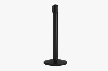 Preview: Black Airport Stanchion with Tape Attachment