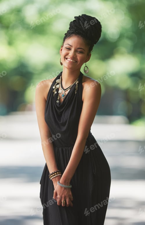 Preview: Outdoors is where I love to be. Portrait of an attractive young woman posing outdoors.