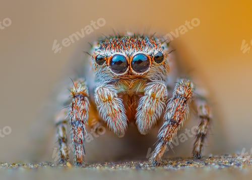 Preview: A Close-up picture of a Jumping Spider portrait Captured in Nature