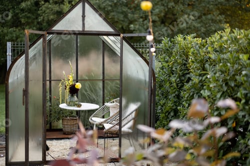 Preview: Vintage greenhouse in backyard