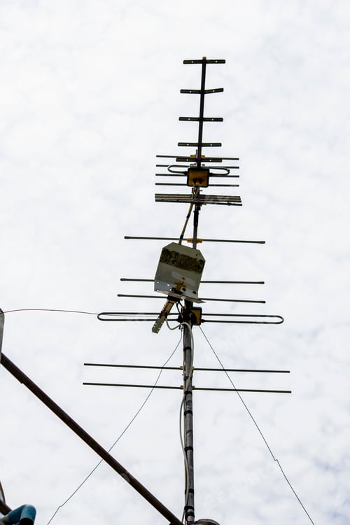 Preview: Old-fashioned television antenna receiver.