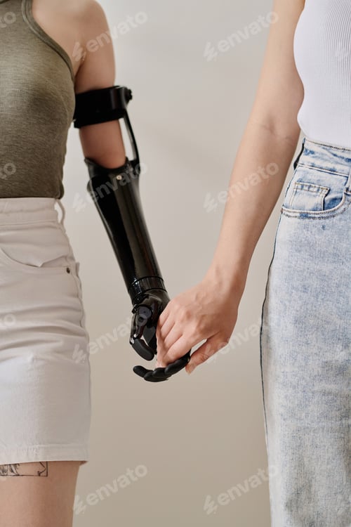 Preview: Young lesbian couple holding hands