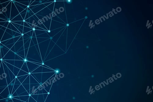 Preview: Blue network patterned background