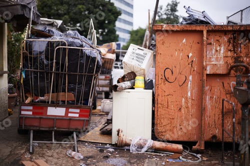Preview: Day-to-day pollution. Cropped shot of rubbish in the street.