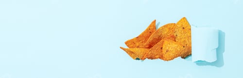 Preview: Concept of tasty food and snacks - corn chips