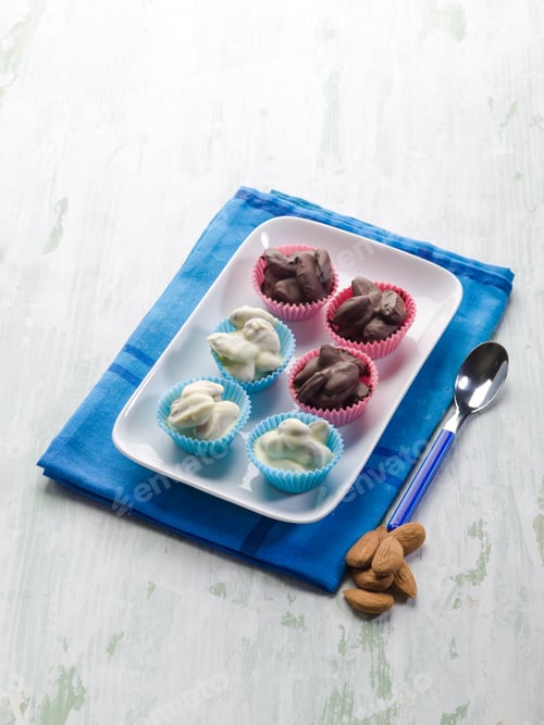 Preview: chocolate candy with almond