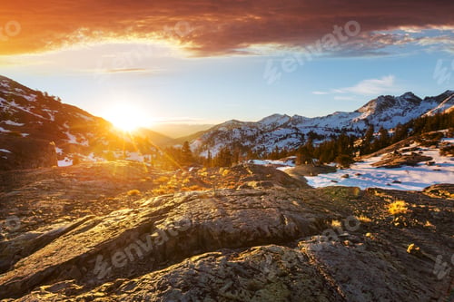Preview: Mountains on sunrise