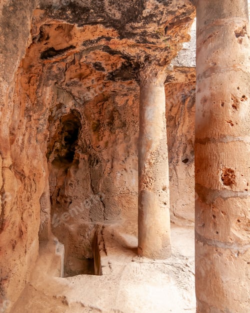 Preview: Ancient rock-cut tombs in Paphos, Cyprus.