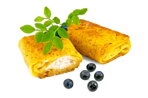 Preview: Pancakes with cottage cheese and blueberries