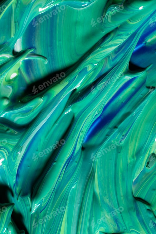 Preview: Mix of green and blue paint