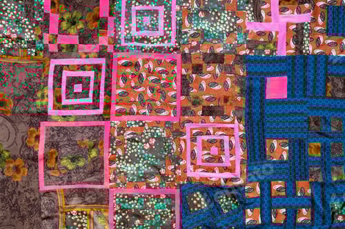 Preview: handcrafted motley patchwork cloth