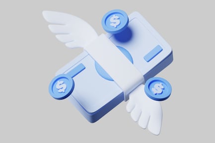 Preview: Flying cash and coins asset