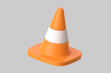 Preview: Orange traffic cone asset