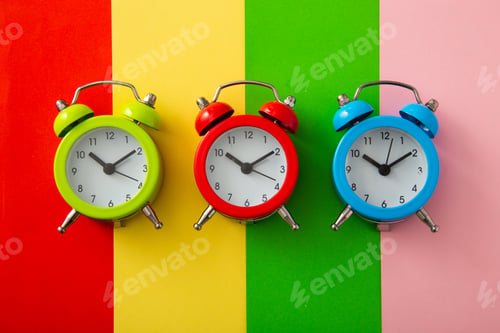 Preview: Colorful Clock on colorful background