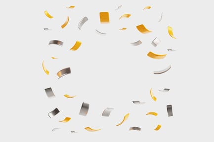 Preview: 3D Gold and Silver Confetti