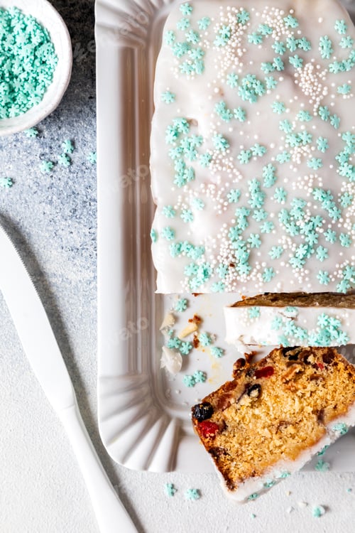 Preview: Christmas fruit cake.Christmas New