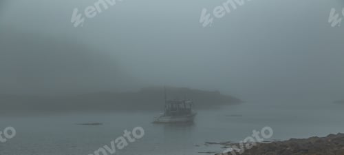 Preview: A Morning Fog Lays Over The Schoodic Peninsula At Acadia National Park In Maine.