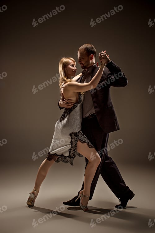Preview: The man and the woman dancing argentinian tango