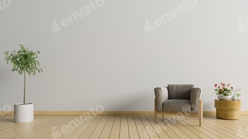 Preview: Living Room interior wall mockup