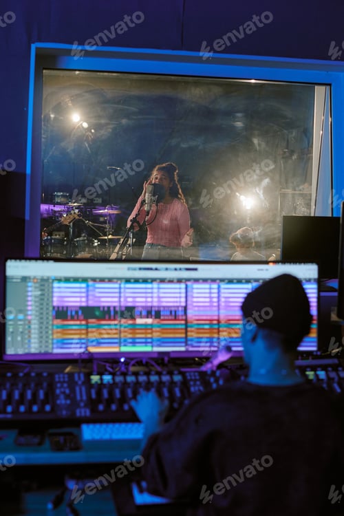 Preview: Teen Girl Recording Song at Professional Studio