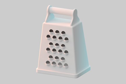 Preview: Simple white cheese grater prop