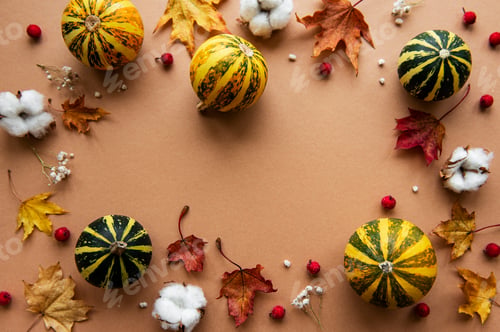 Preview: Autumn decoration with pumpkins