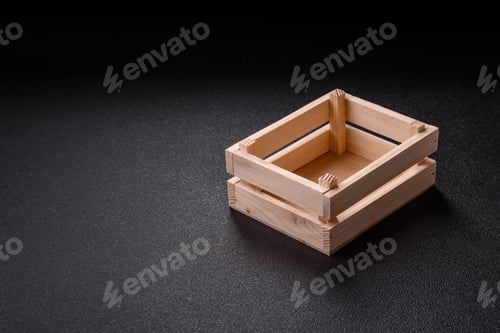 Preview: Empty wooden box for fruits or vegetables
