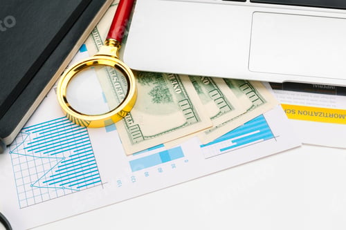 Preview: Desk office business financial accounting calculate. creative photo