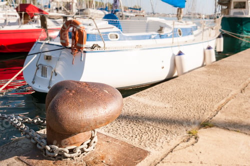 Preview: Bollard on the dock of a port