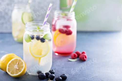 Preview: Variety of lemonade in jars