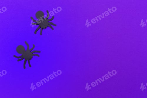Preview: halloween and decoration concept - paper bats flying