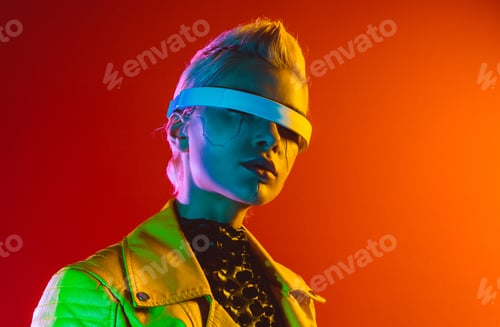 Preview: Representation of a bionic super human with advanced technology parts