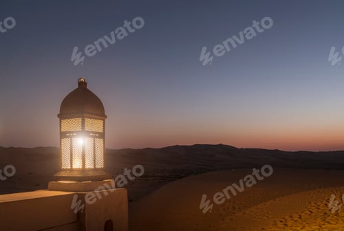 Preview: Arab lantern in the Empty Quarter desert of Abu Dhabi, UAE