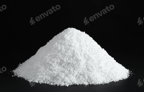 Preview: Heap of white snow on black background